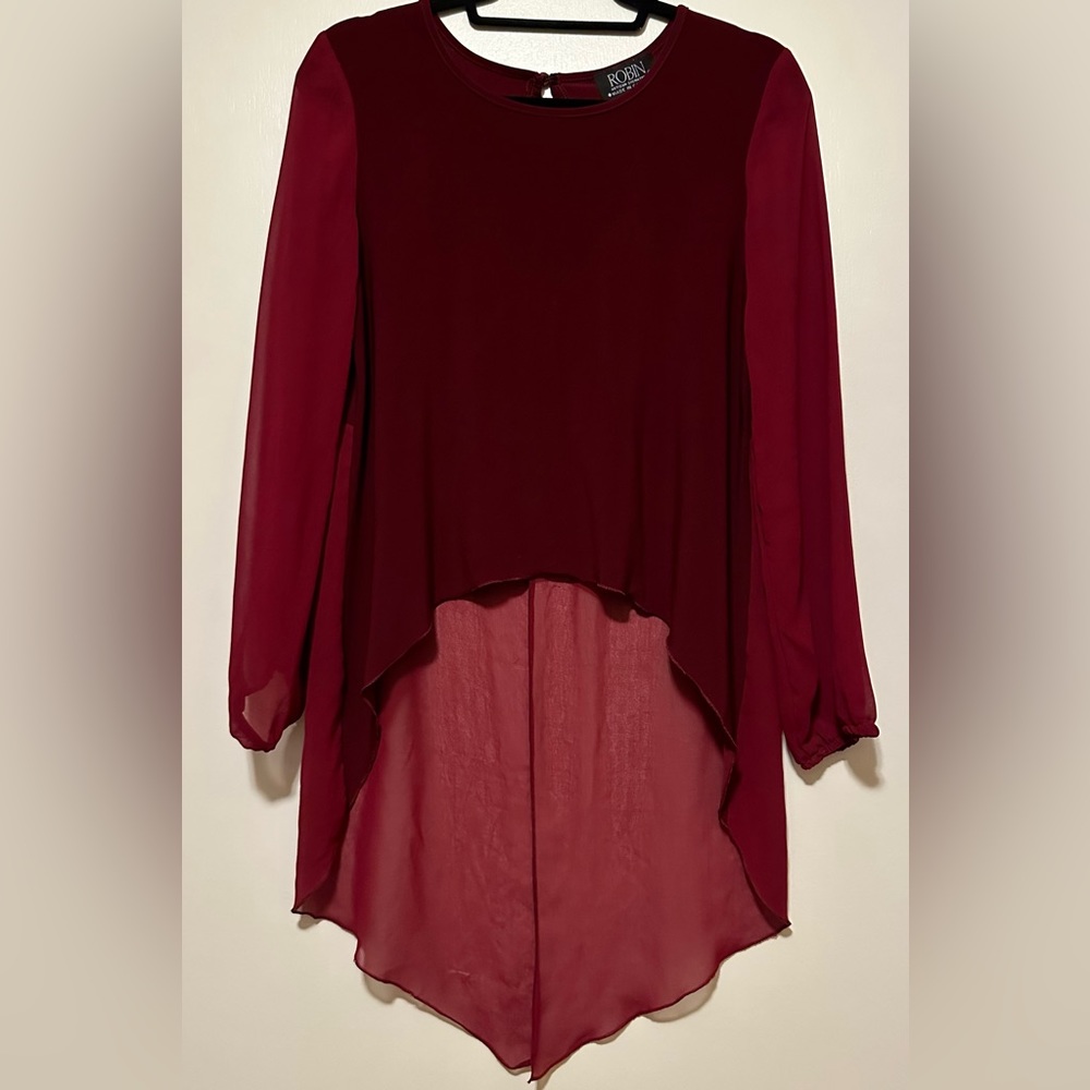 High Low Hem Blouse - Made in Canada - Like New